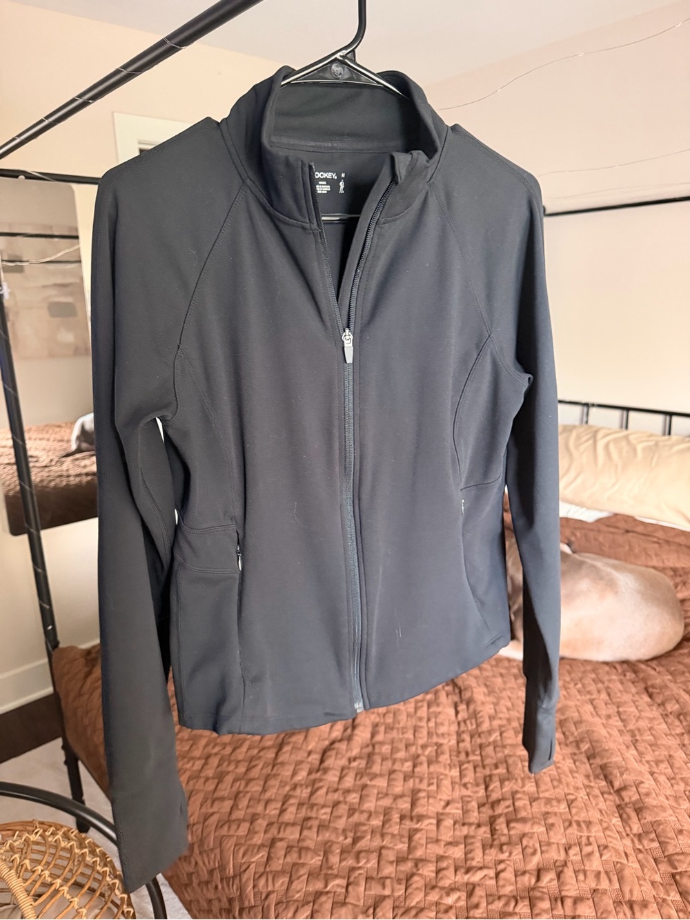 Jockey Black Women's Full-Zip Bomber Jacket